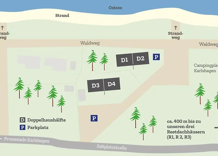 Ferienhaus Ferienglück Im Doppelhaus - 60 M Zum Haus 4 *