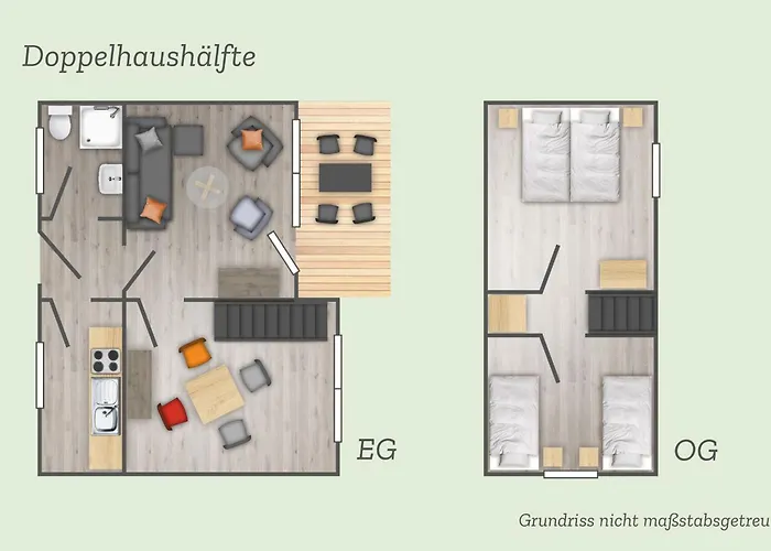 Ferienglück Im Doppelhaus - 60 M Zum Haus 4 *